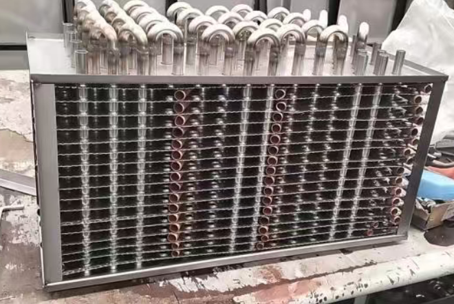 双极冷凝器——304不锈钢外壳、不锈钢管与不锈钢翅片芯体