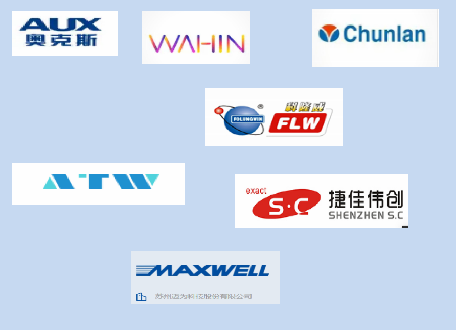 库纳森合作客户：奥克斯、华凌、春兰、科隆威、ATW、捷佳伟创、苏州迈为科技